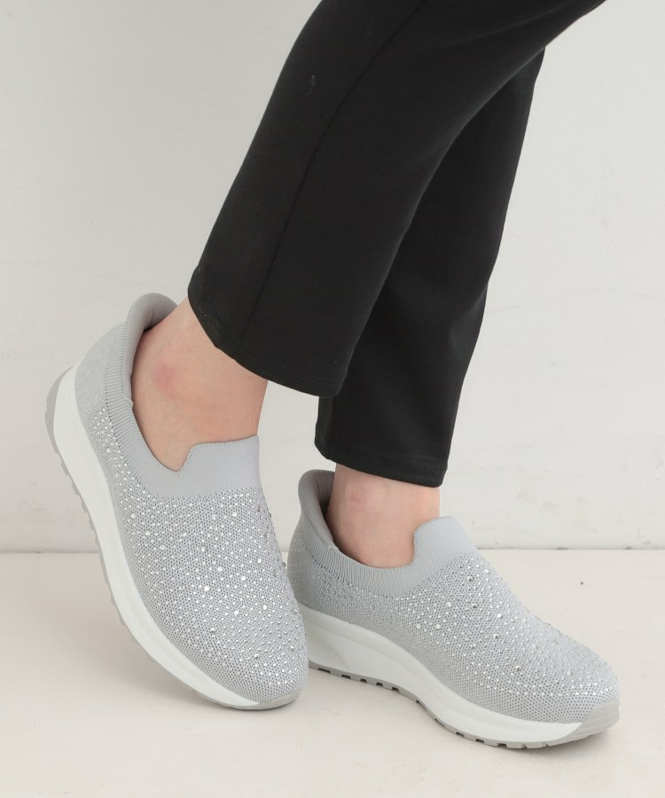 【シュッと履ける】キラキラニットスリッポン