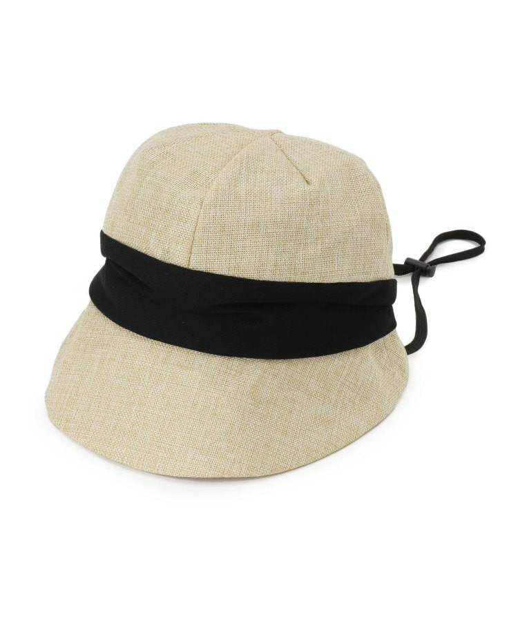 リネンライク顔周りすっぽりキャスケット