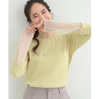 【S-LL】レイヤードスタイルに チュール切替ロンT