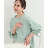 【2点セット/7分袖/S-LL】ランタンスリーブで女性らしい ネックレス付きブラウス