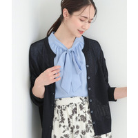 【洗濯機可/S-LL】キーネックでこなれ見え　ざっくり編みカーディガン