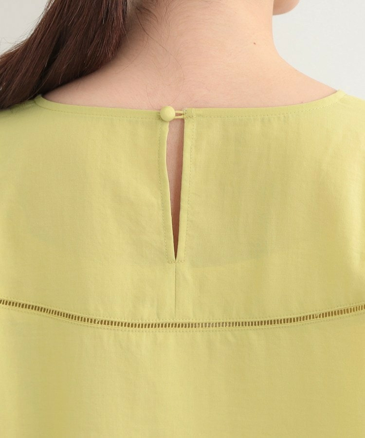 【洗濯機可/S-LL】透かし編み柄が上品な レース切り替えブラウス17