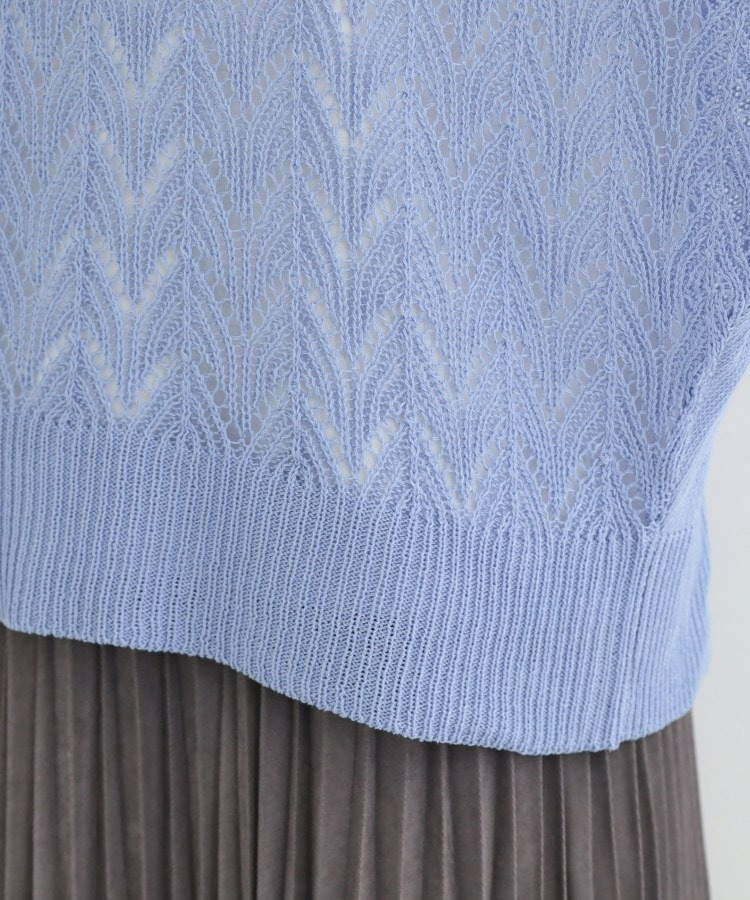 【2点セット】透かし編み柄が上品なタンク付きニットセット20