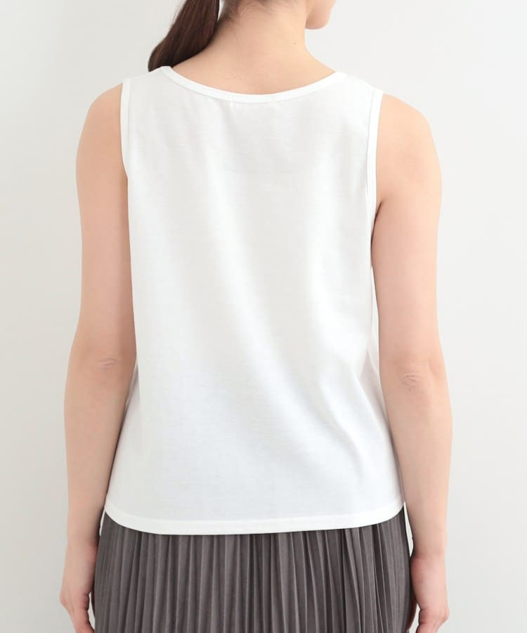 【2点セット】透かし編み柄が上品なタンク付きニットセット23