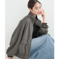 カットスエードスタンドブルゾン