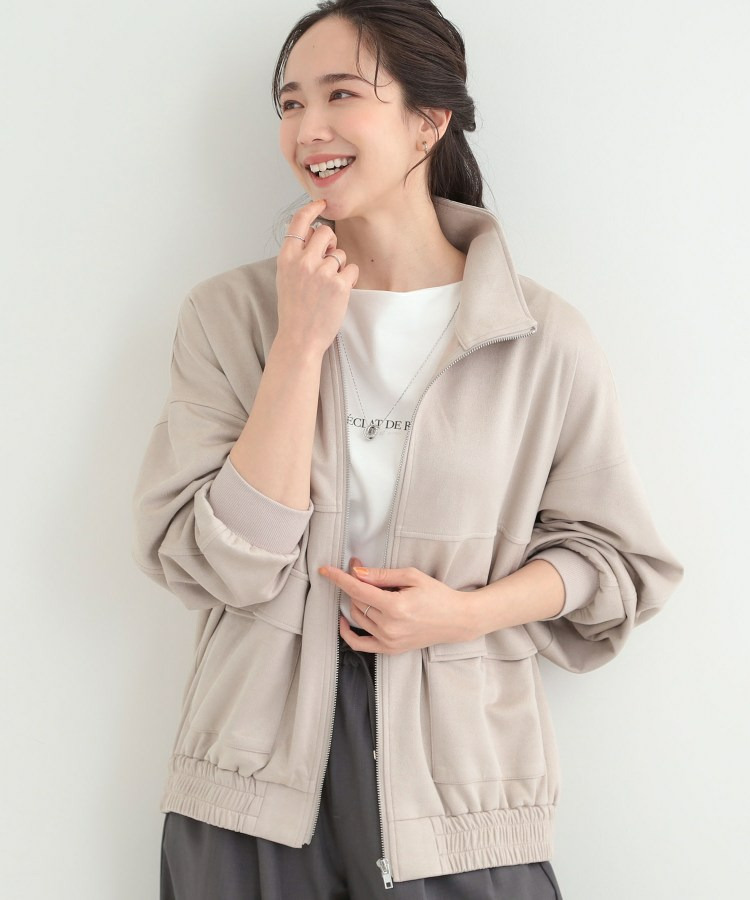 カットスエードスタンドブルゾン1