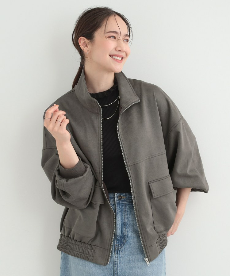 カットスエードスタンドブルゾン2