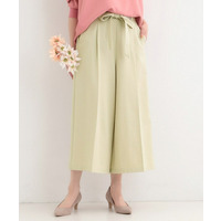 【洗濯機可/S-LL】ハイウエストで美脚見え リボンワイドパンツ