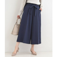 【洗濯機可/S-LL】ハイウエストで美脚見え リボンワイドパンツ