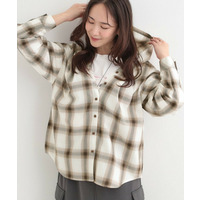 【洗濯機可/S-LL】涼しげで軽やかな フードチェックシャツ
