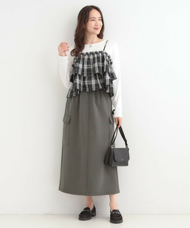 【洗濯機可/S-LL】サイドポケットでこなれ感のある ダンボールカーゴスカート4
