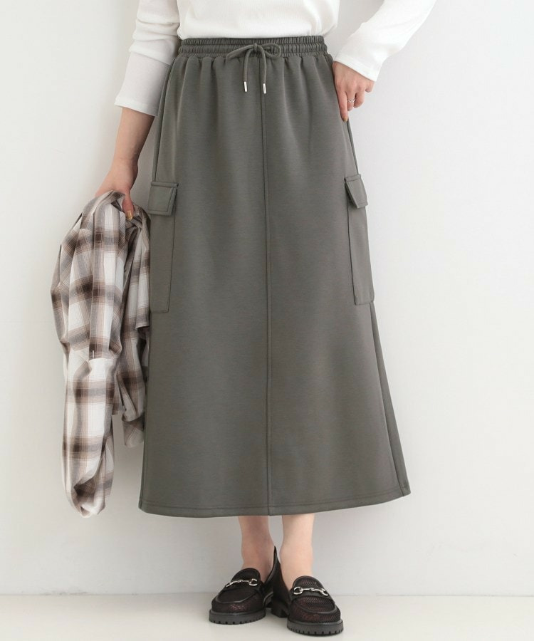 【洗濯機可/S-LL】サイドポケットでこなれ感のある ダンボールカーゴスカート1