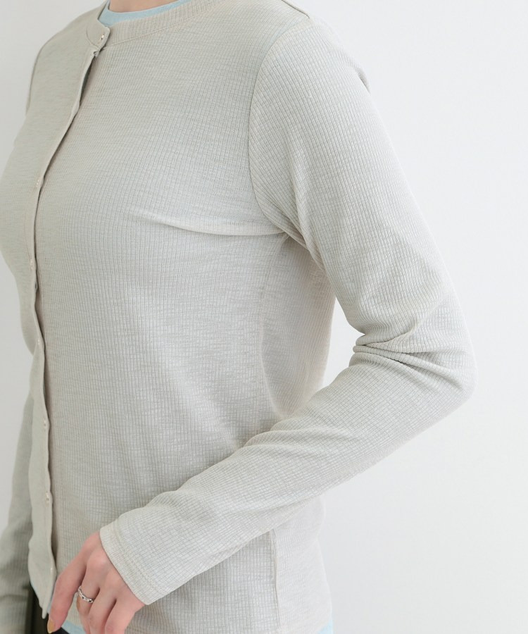 【2点セット/洗濯機可/S-LL】こなれ感あるレイヤードスタイルが即完成 シアーカーディガン+ロンT24