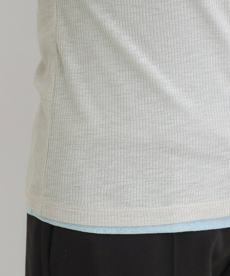 【2点セット/洗濯機可/S-LL】こなれ感あるレイヤードスタイルが即完成 シアーカーディガン+ロンT25