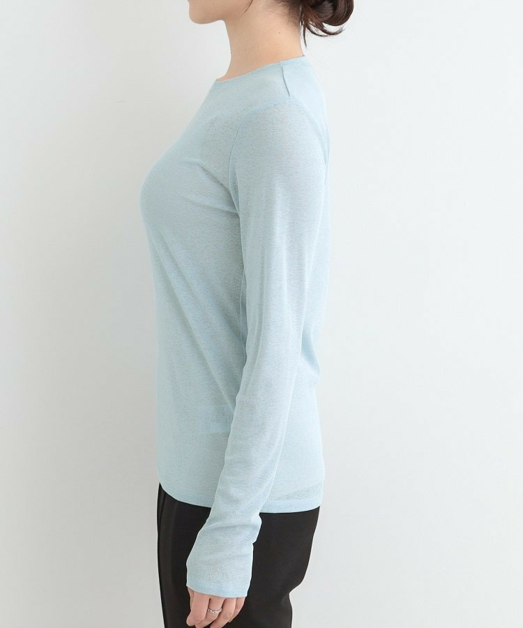 【2点セット/洗濯機可/S-LL】こなれ感あるレイヤードスタイルが即完成 シアーカーディガン+ロンT27