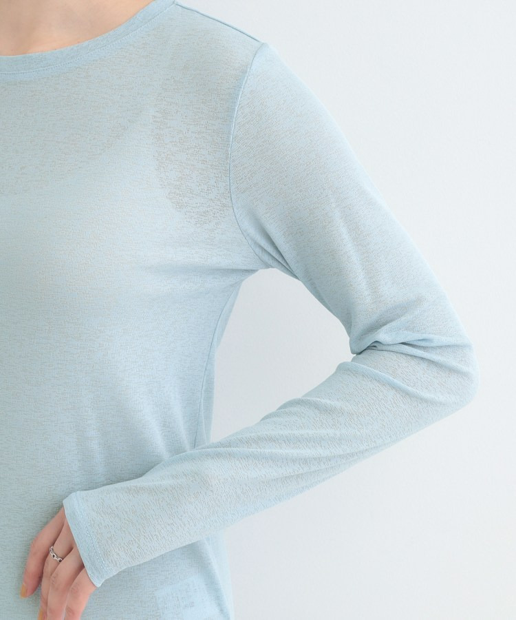 【2点セット/洗濯機可/S-LL】こなれ感あるレイヤードスタイルが即完成 シアーカーディガン+ロンT30