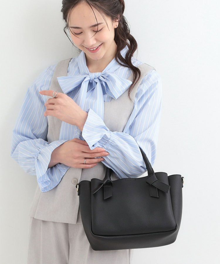 ハンドルリボンデザイントートバッグ1