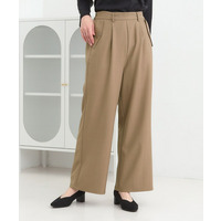 【洗濯機可/S-LL】フラップポケットがアクセント ヘリンボーンワイドパンツ