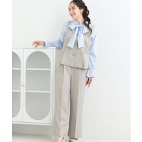 【2点セット/S-LL】着るだけで決まる 大人上品な麻調セットアップ