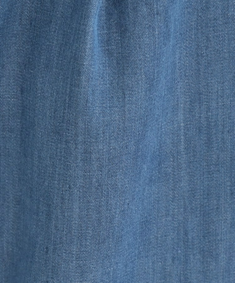 【着丈選べる/2WAY/S-LL】ウエストリボンがポイント デニムワイドイージーパンツ22