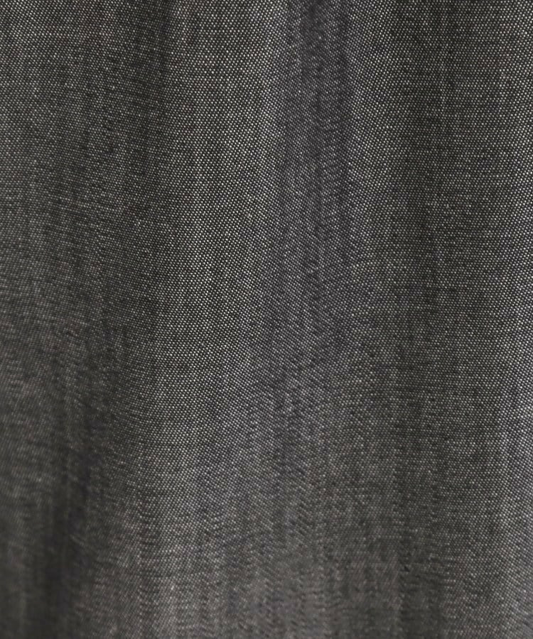 【着丈選べる/2WAY/S-LL】ウエストリボンがポイント デニムワイドイージーパンツ8