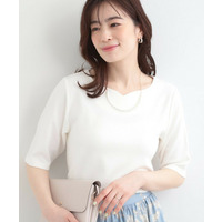 【ネックアソート】裏ひんやりテレコ5分袖トップス