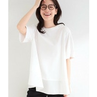 【ひんやり/UV/抗菌防臭】体型カバーも叶う　裾切り替えAライントップス