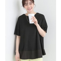 【ひんやり/UV/抗菌防臭】体型カバーも叶う　裾切り替えAライントップス