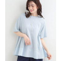 【接触冷感/UVカット/抗菌防臭】体型カバーも叶う　裾切り替えAライントップス