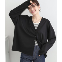 【S-LL/UV】手の甲まで隠れる 指穴付き とろみVネックカーディガン