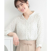 【S-LL】首元すっきり　七分袖ブラウス