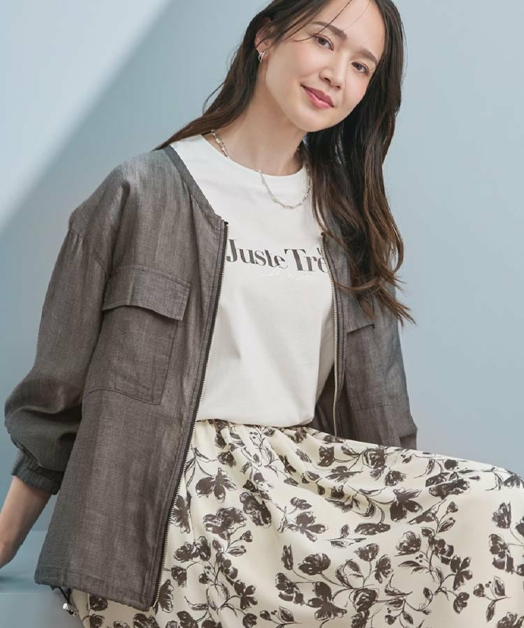 【S-LL】優しく透ける シアーデニムブルゾン