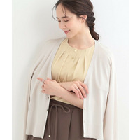 【洗濯機可/ひんやり/UV】さらっとしたタッチが心地よい ショートVカーディガン