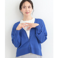 【洗濯機可/ひんやり/UV】さらっとしたタッチが心地よい ショートVカーディガン