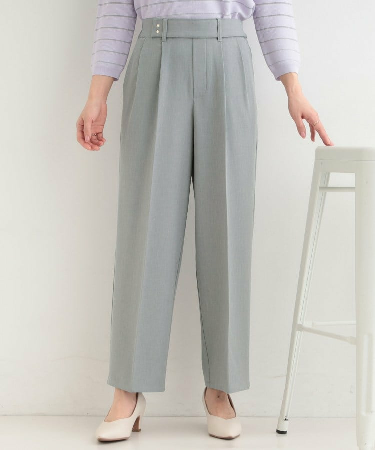 【着丈選べる/S-LL/洗濯機可】楽ちん×きれいみえ　ストレッチワイドパンツ