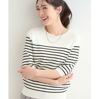 【毎日洗える/S-LL】上半身がすっきり見える　多機能5分袖ニット