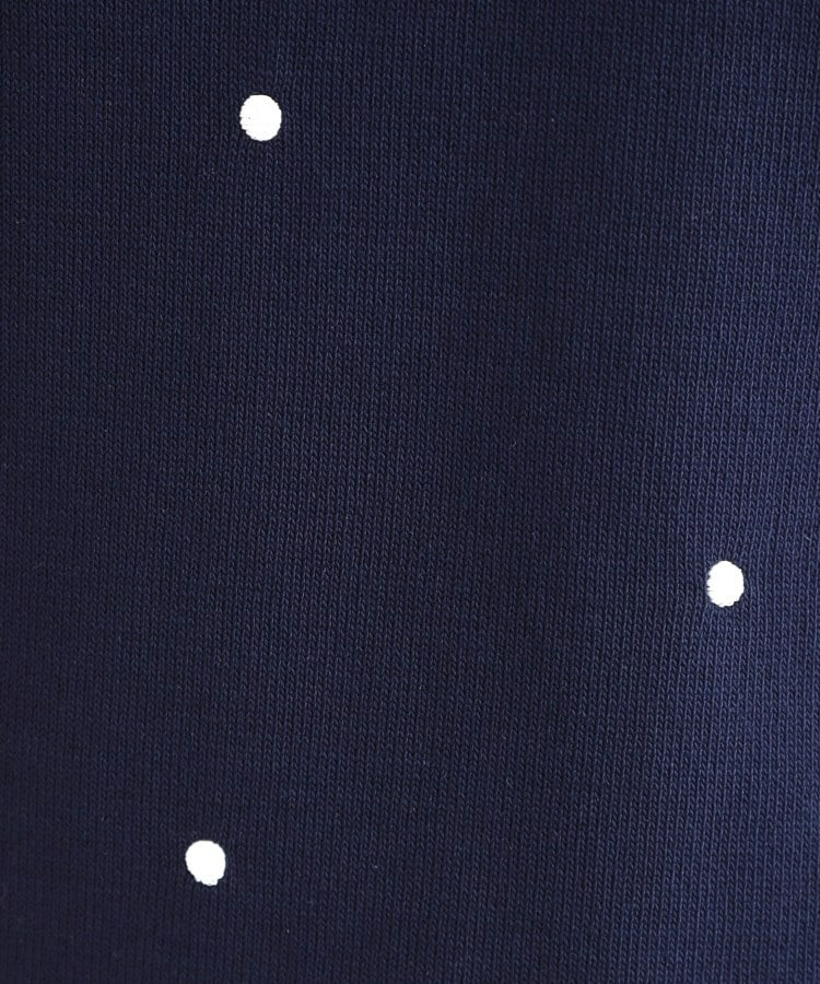 【S-LL】大人かわいい ドット刺繍5分袖ニット13