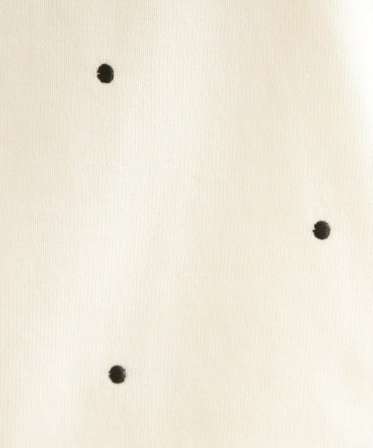【S-LL】大人かわいい ドット刺繍5分袖ニット5