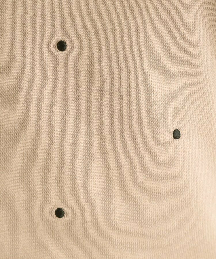 【S-LL】大人かわいい ドット刺繍5分袖ニット9