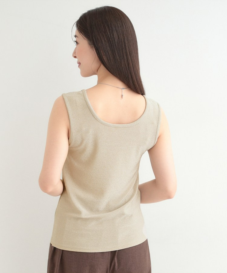 【前後2WAY/洗濯機可/S-LL】コーデのアクセントに きらきらラメタンクトップ10