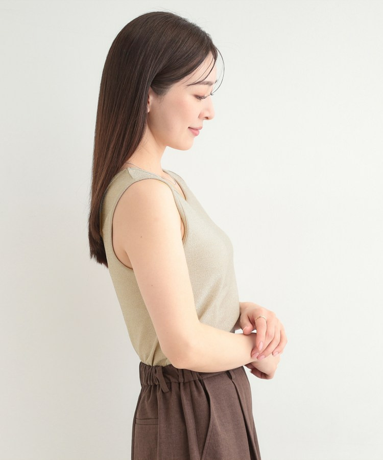 【前後2WAY/洗濯機可/S-LL】コーデのアクセントに きらきらラメタンクトップ13