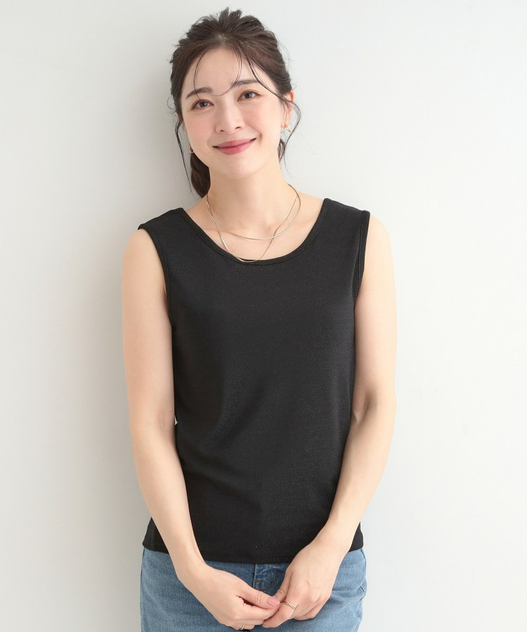 【前後2WAY/洗濯機可/S-LL】コーデのアクセントに きらきらラメタンクトップ19