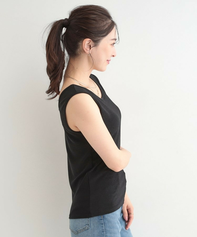 【前後2WAY/洗濯機可/S-LL】コーデのアクセントに きらきらラメタンクトップ20