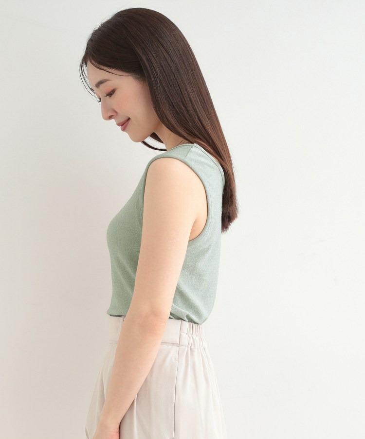 【前後2WAY/洗濯機可/S-LL】コーデのアクセントに きらきらラメタンクトップ24