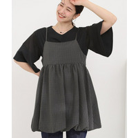 ギンガムチェック柄バルーンキャミ