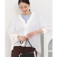 シアーVネックブラウス