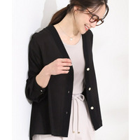 シアーVネックブラウス