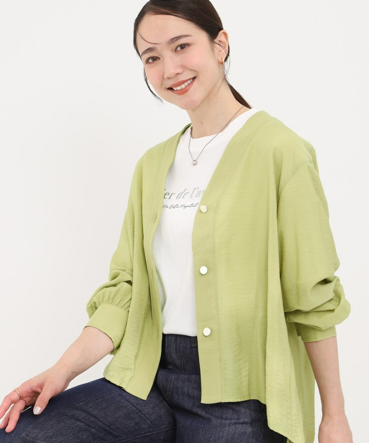 シアーVネックブラウス1