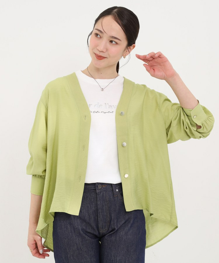 シアーVネックブラウス10