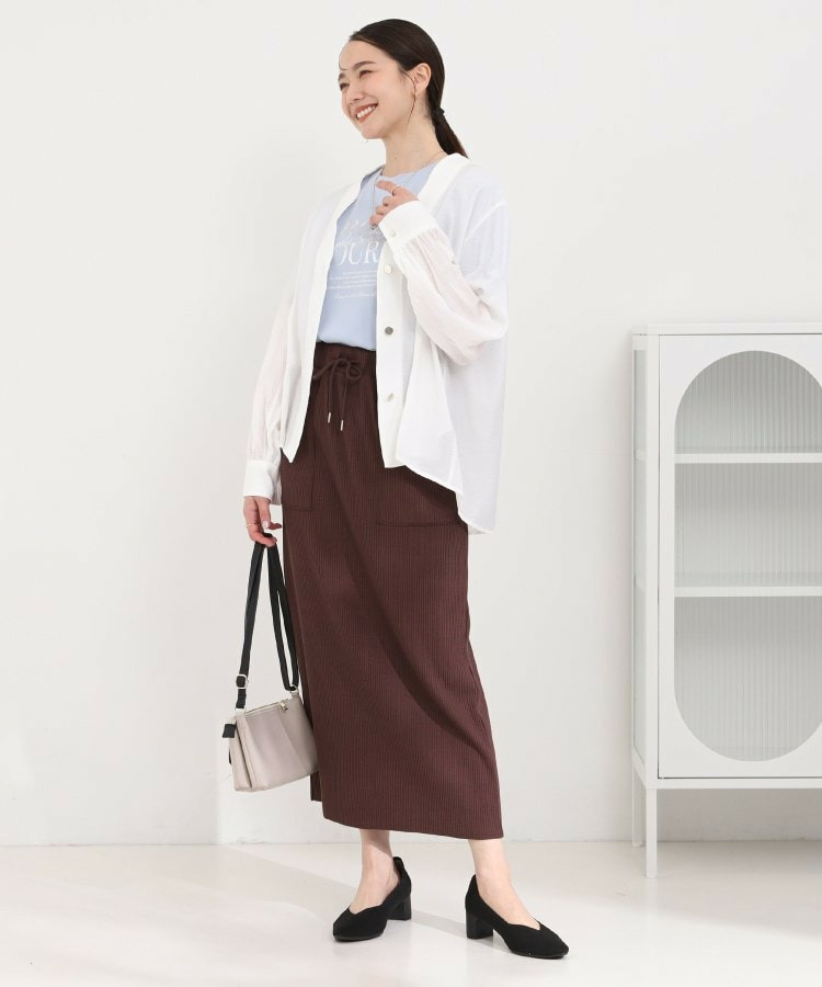 シアーVネックブラウス4